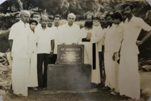 “Foundation stone ceremony at St. John’s ITC with group of community members”